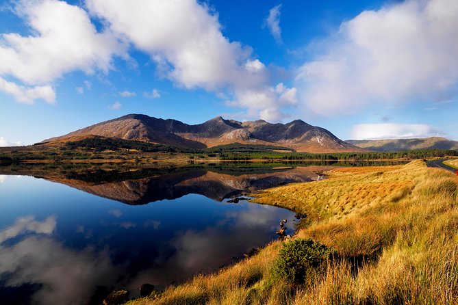 Castles of Connemara tour departing Galway city. Guided. Full day - From Galway Cathedral Gaol Rd to Connemara, with a small minivan
