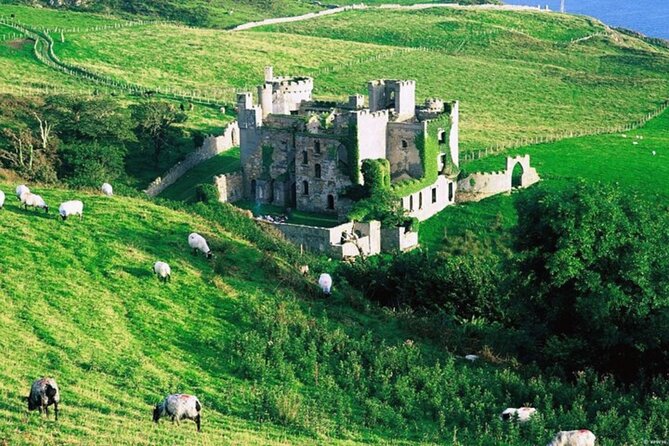 Castles of Connemara tour departing Galway city. Guided. Full day - Ballynahinch Lough and the Martin family legacy: look toward the island castle