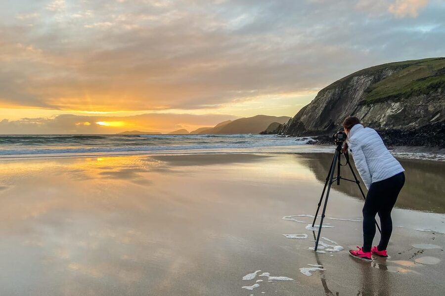 Dingle: Slea Head Sunset & Magic Hours Photo Tour - Clogher Strand, Dunquin Pier views, and coves off the main road