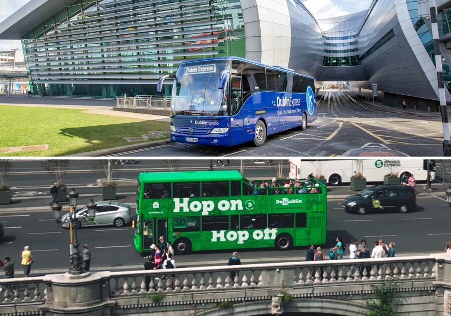 Dublin: Airport Transfer and Hop-On Hop-Off Bus Ticket - Dublin Express from the airport: routes 782 and 784, plus the stops that matter