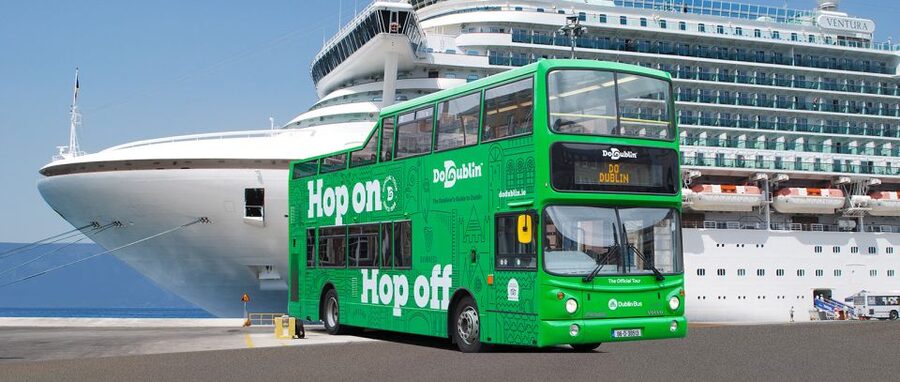 Dublin: Cruise Excursion Hop-On Hop-Off Tour & Rail Ticket - The Double-Decker HOHO Setup: Live Guide Plus Audio Backup