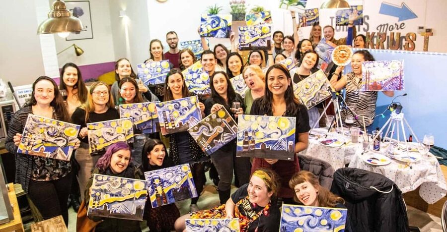 Dublin: Drinking and Painting Party with Art Instructor - A Two-Hour Session Built for First-Timers (and Hen Parties)