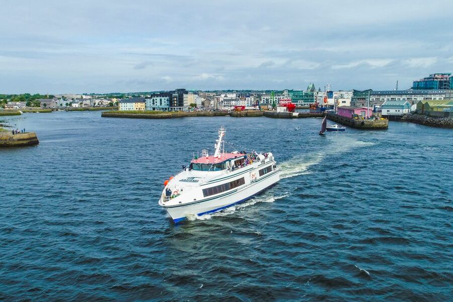 From Galway: Aran Islands & Cliffs of Moher Day Cruise - Onboard sailing past the Wild Atlantic Way and Galway Bay