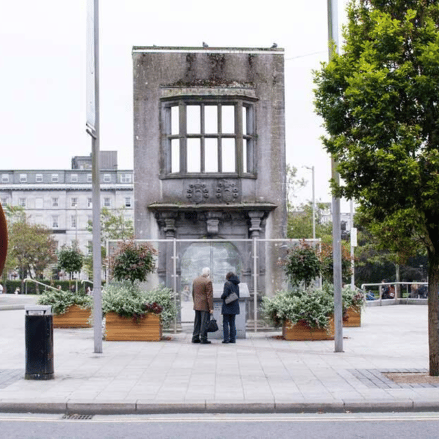 Galway: Medieval Galway Tour - Eyre Square city walls inside a shopping center
