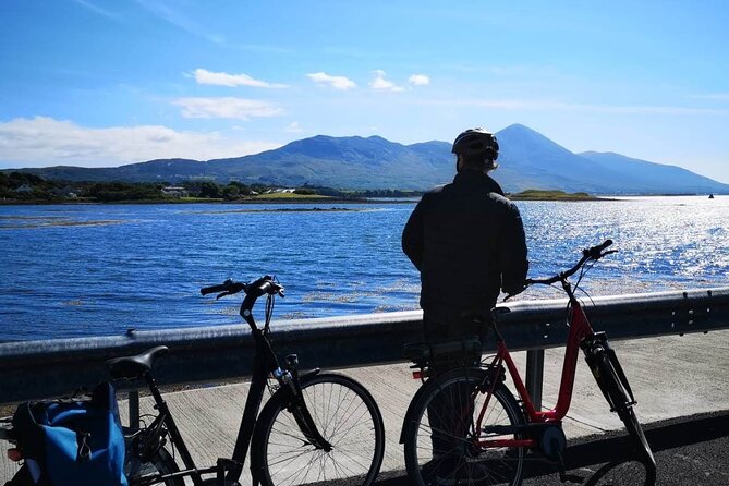 Hybrid Bike Cycle Greenway Westport to Achill - Mulranny village pause: Clew Bay, Croagh Patrick, and Clare Island
