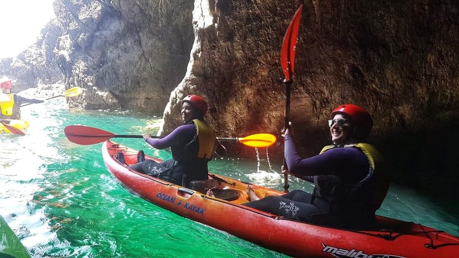 Wexford: Hook Peninsula Sea Cave Kayaking Experience - The first paddling beats: Baginbun Beach and the safety briefing