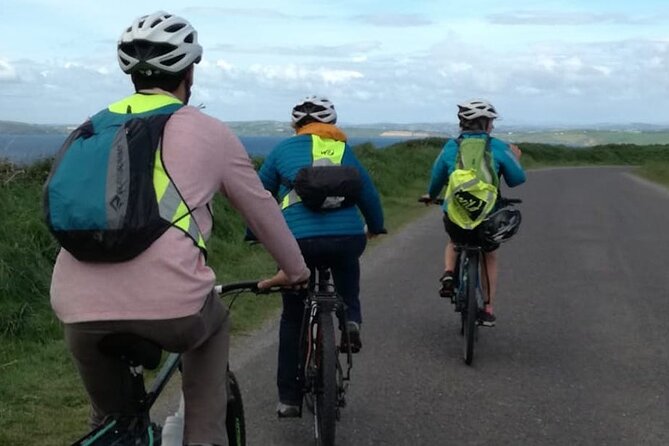 Wild Coast Bike and EBike Tour in Kinsale Cork Ireland - Old Head cycling through countryside, then back to the tower